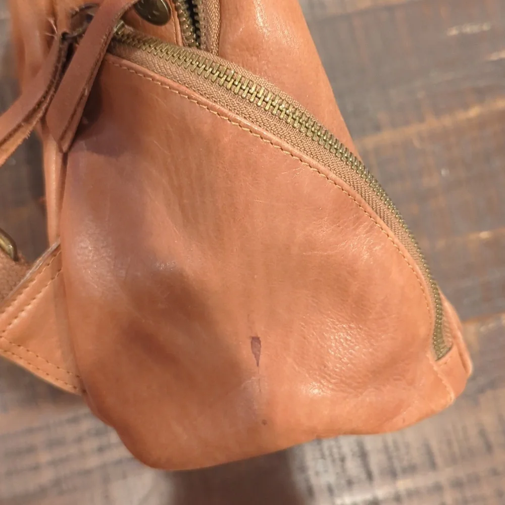 Lucky Brand, Camel Color Leather Backpack.